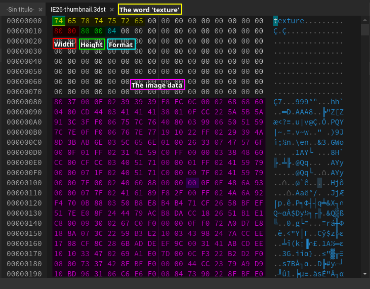 3DST file in hexadecimal