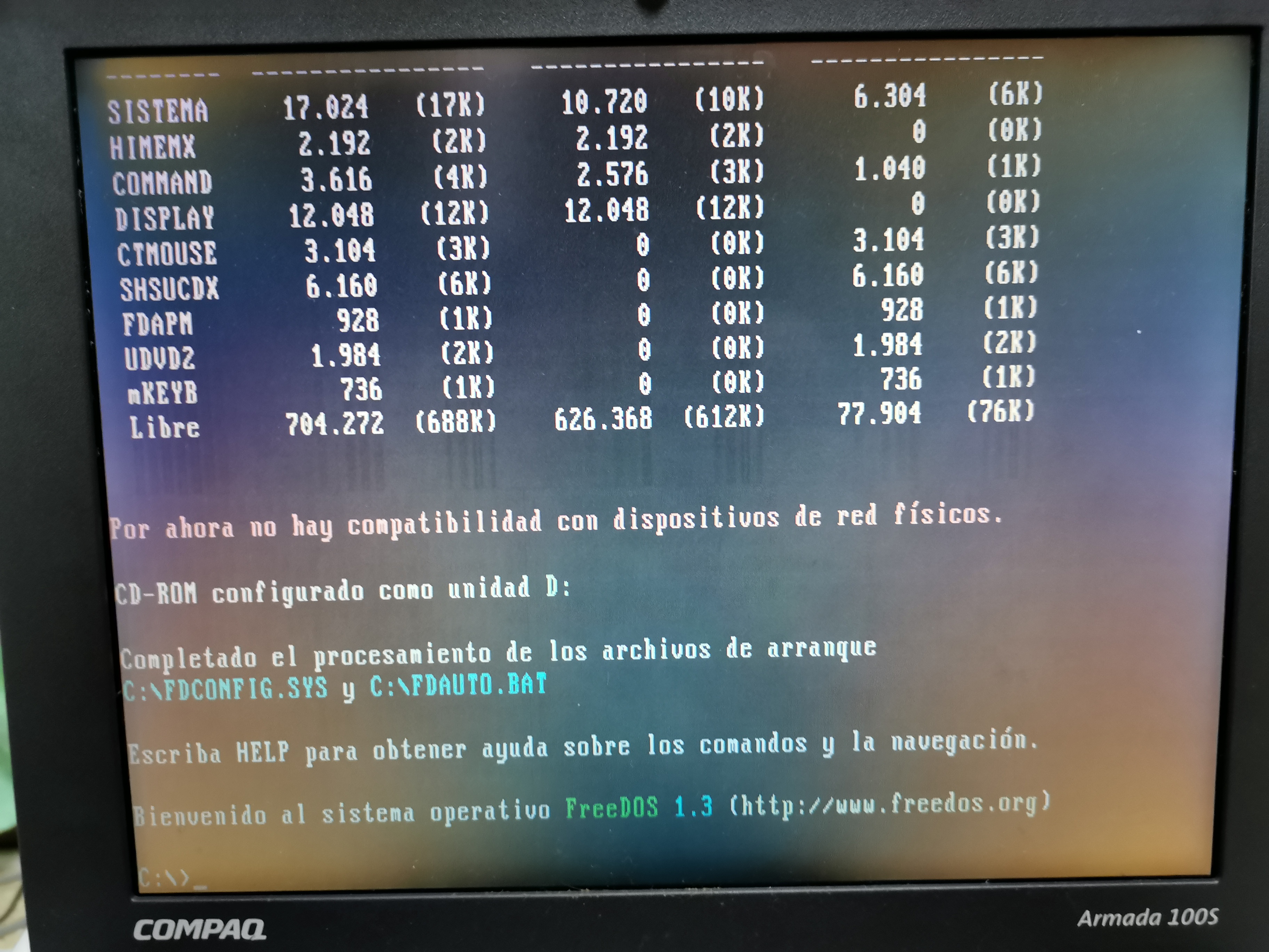 FreeDOS booting from the hard drive