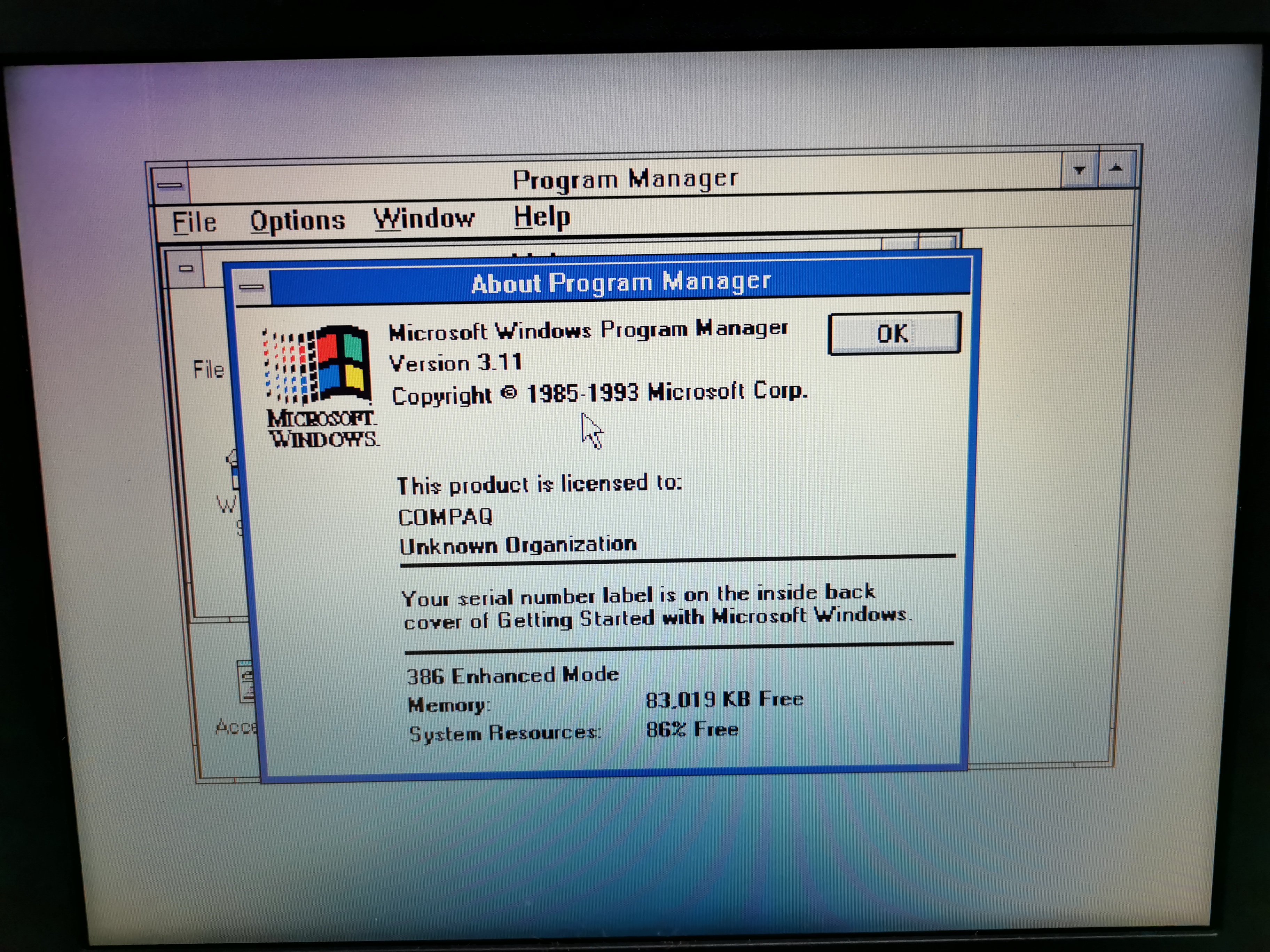 Windows 3.11 Enhanced mode on FreeDOS